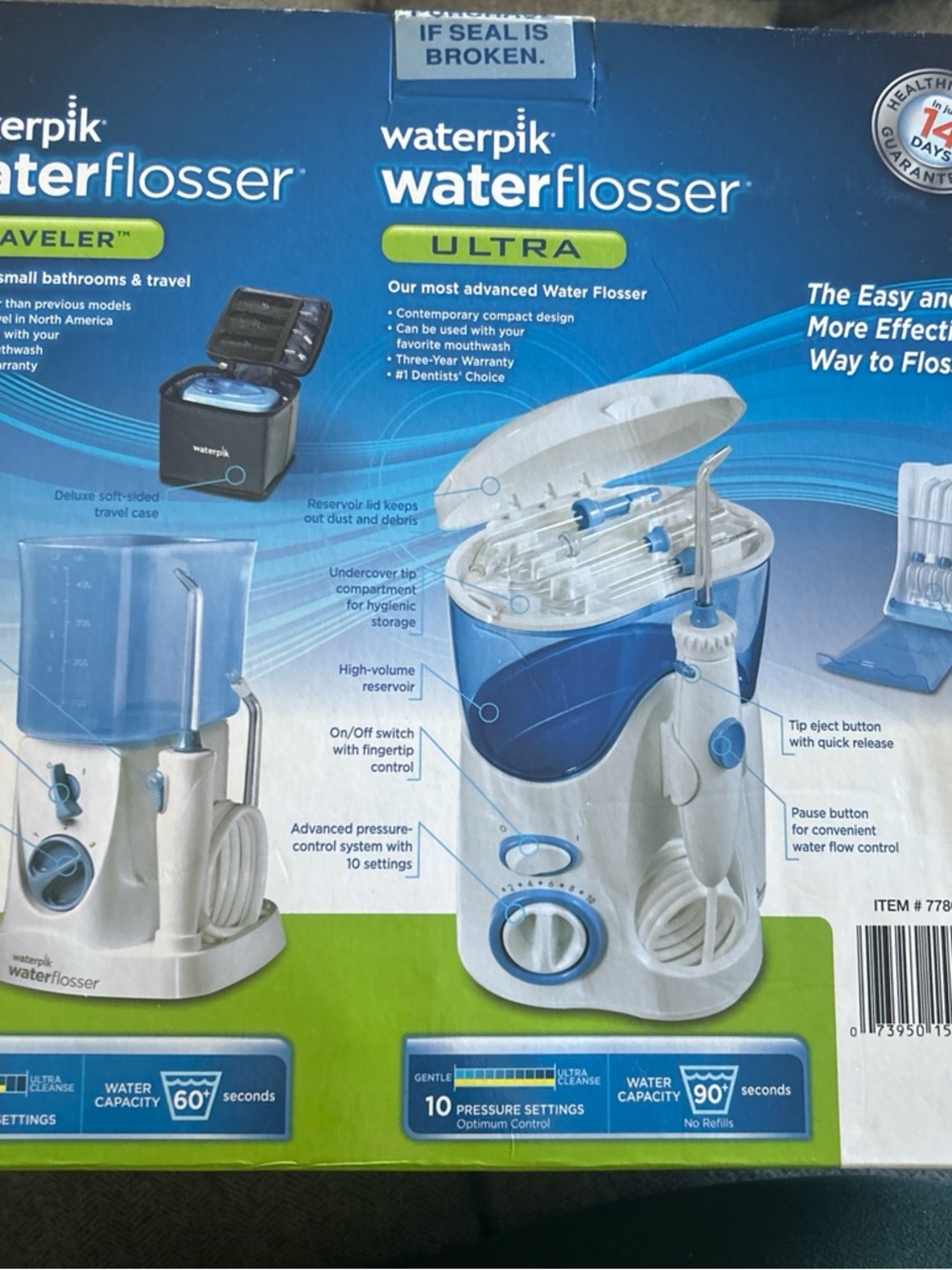Waterpik Water Flosser Ultra - White and Blue new sealed